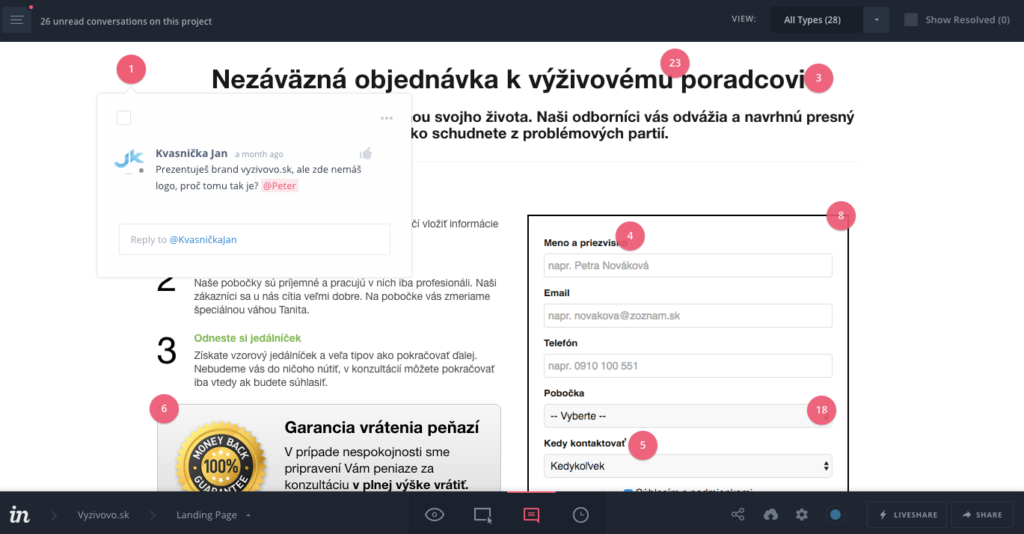 Invision aplikácia