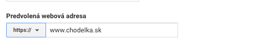 HTTPS v Google Analytics - zmena predvolenej webovej adresy
