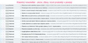 Aj takto môže vyzerať newsletter